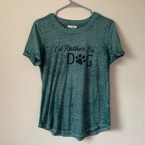 "I'd Rather be with my Dog" graphic tee